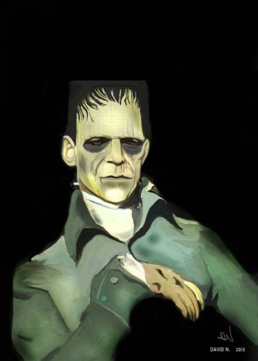 Digitale Kunst getiteld "Frankenstein" door David Nornberg, Origineel Kunstwerk, Anders