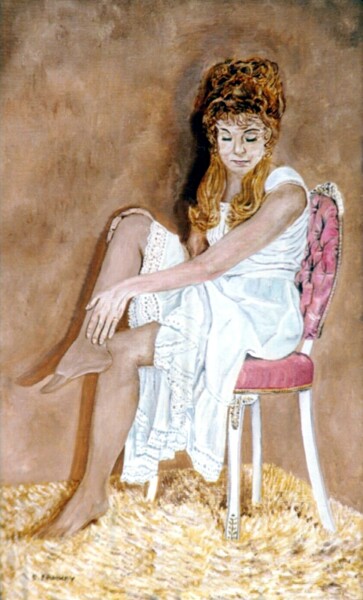 Painting titled "CHRISTINE" by David Sankey, Original Artwork, Oil