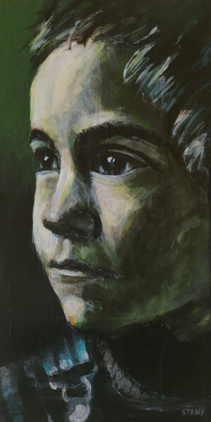 Pintura titulada "Portrait (n°43)" por David Stany Garnier, Obra de arte original, Acrílico Montado en Bastidor de camilla d…