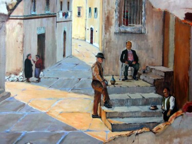Pittura intitolato "Persone anziane par…" da Davide Rodoquino, Opera d'arte originale, Acrilico