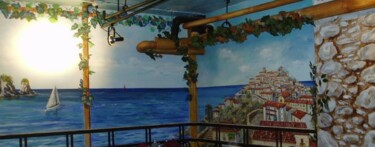 Painting titled "Altomonte and seasc…" by Davide Rodoquino, Original Artwork, Acrylic