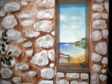 Painting titled "Narrow window and s…" by Davide Rodoquino, Original Artwork, Acrylic