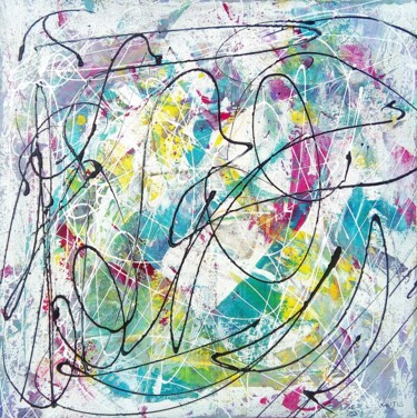 Painting titled "Pollocka - Abstract…" by Davidian Gotis Abstraction Abstraite, Original Artwork, Acrylic