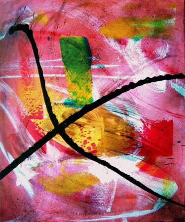 Painting titled "Xaiö - Abstraction…" by Davidian Gotis Abstraction Abstraite, Original Artwork, Acrylic