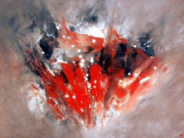 Painting titled "Etna - Abstraction…" by Davidian Gotis Abstraction Abstraite, Original Artwork, Oil