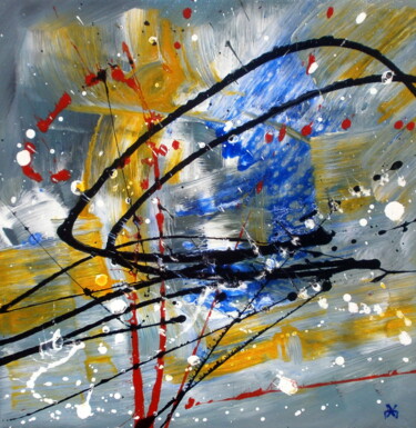 Картина под названием "Boomerang - Abstrac…" - Davidian Gotis Abstraction Abstraite, Подлинное произведение искусства, Акрил
