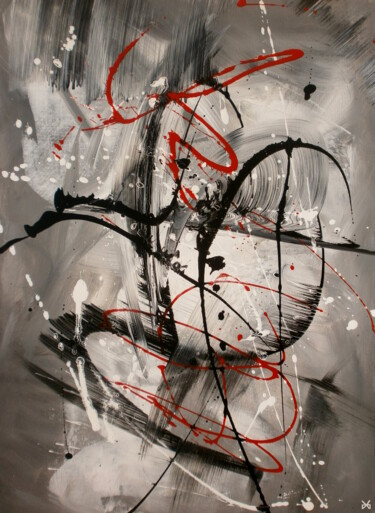 「Carbonium - Abstrac…」というタイトルの絵画 Davidian Gotis Abstraction Abstraiteによって, オリジナルのアートワーク, アクリル