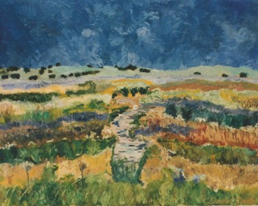 Peinture intitulée "TALLGRASS PRAIRIE" par David Cade, Œuvre d'art originale, Huile