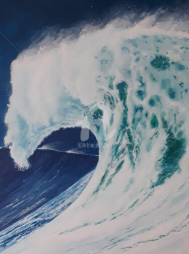 Peinture intitulée "Peinture vague défe…" par David Quant, Œuvre d'art originale, Acrylique