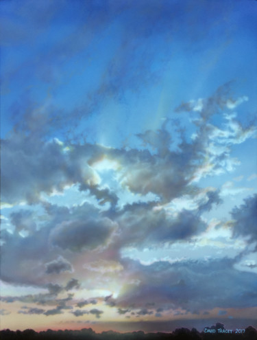 Pittura intitolato "Symphonic Sun (92 x…" da David Tracey, Opera d'arte originale, Acrilico