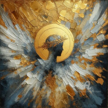 Digital Arts titled "Guardian Angel" by Davina Dugnas, Original Artwork, Digital Painting