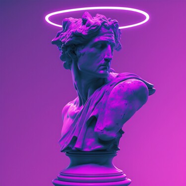 Arte digital titulada "Statue of Apollo’s…" por Dawid Mitoraj, Obra de arte original, Imagen generada por IA