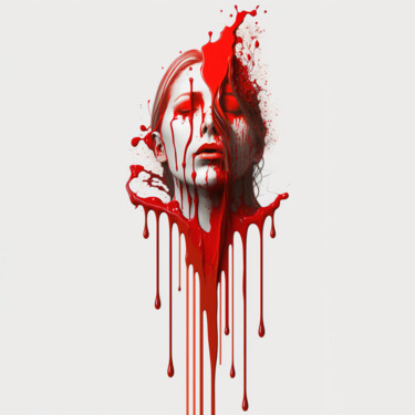 数字艺术 标题为“Blood #1” 由Dawid Mitoraj, 原创艺术品, AI生成的图像