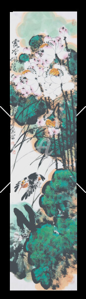 Pittura intitolato "Fresh wind cooling…" da Dayou Lu, Opera d'arte originale, pigmenti