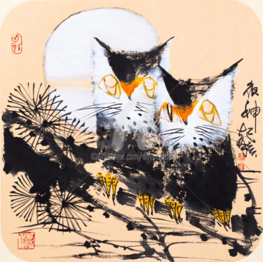 "Night god 夜神 （No.19…" başlıklı Tablo Dayou Lu tarafından, Orijinal sanat, Pigmentler