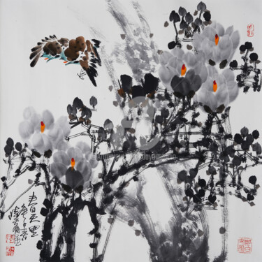 Schilderij getiteld "Spring time 春天里 （No…" door Dayou Lu, Origineel Kunstwerk, pigmenten