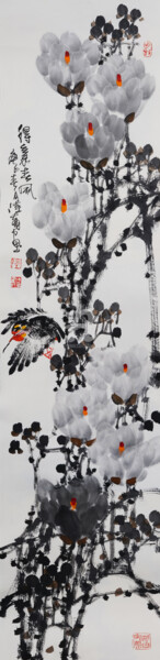 Peinture intitulée "Spring brings good…" par Dayou Lu, Œuvre d'art originale, Pigments