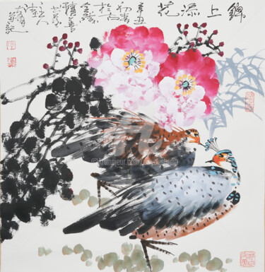 Malerei mit dem Titel "Icing on the cake 锦…" von Dayou Lu, Original-Kunstwerk, Pigmente