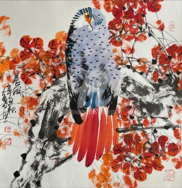 Malerei mit dem Titel "Wind through the lo…" von Dayou Lu, Original-Kunstwerk, Pigmente