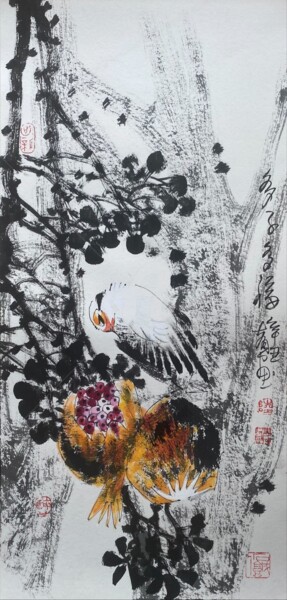 Painting titled "Fertility and fortu…" by Dayou Lu, Original Artwork, Pigments