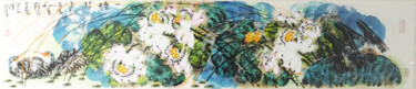 Pintura intitulada "Peaceful in the lot…" por Dayou Lu, Obras de arte originais, Pigmentos