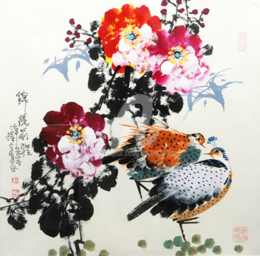 Pintura titulada "Bright future 锦绣前程…" por Dayou Lu, Obra de arte original, Pigmentos