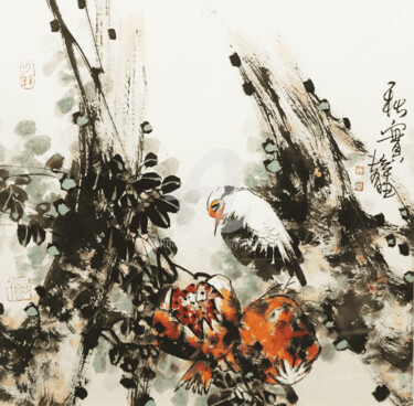 Pintura titulada "Harvest in the autu…" por Dayou Lu, Obra de arte original, Pigmentos