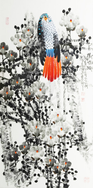 "Graceful and poised…" başlıklı Tablo Dayou Lu tarafından, Orijinal sanat, Pigmentler