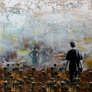 Картина под названием "LOST AND FOUND" - Db Waterman, Подлинное произведение искусства, Акрил Установлен на Деревянная рама…