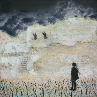 Картина под названием "A THOUSAND THOUGHTS" - Db Waterman, Подлинное произведение искусства, Акрил Установлен на Деревянная…