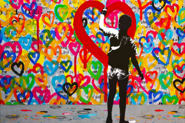 Peinture intitulée "PUT MY HEART INTO IT" par Db Waterman, Œuvre d'art originale, Acrylique Monté sur Châssis en bois