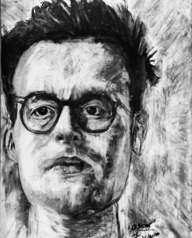 Drawing titled "Portrait of a Young…" by Digby Chacksfield, Original Artwork, Charcoal
