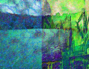 Digitale Kunst mit dem Titel "Little ancient lake" von Ariel Velez, Original-Kunstwerk