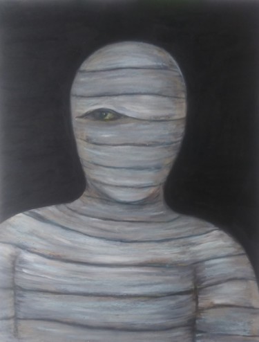 Картина под названием "sleep with one eye…" - Ariel Velez, Подлинное произведение искусства, Масло