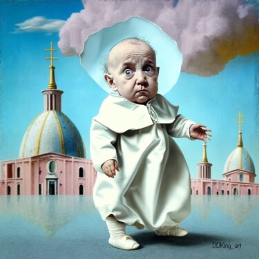 Digital Arts titled "Baby Francis" by Ddking, Original Artwork, AI generated image