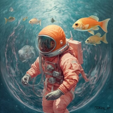 "Goldfish" başlıklı Dijital Sanat Ddking tarafından, Orijinal sanat, AI tarafından oluşturulan görüntü