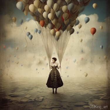 Arts numériques intitulée "99 Luftballons" par Ddking, Œuvre d'art originale, Impression numérique