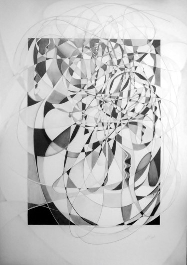 Dessin intitulée "Suites kaléidoscopi…" par Pelletier, Œuvre d'art originale, Crayon