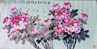 Картина под названием "国色天香(Peony)" - 德文(Dewen) 杨(Yang), Подлинное произведение искусства, Чернила