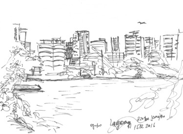 Drawing titled "Rio de Janeiro. 15…" by Dea Lieotto, Original Artwork, Ballpoint pen