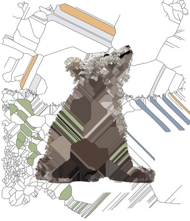 Digital Arts titled "bear" by Dea Lieotto, Original Artwork, 2D Digital Work