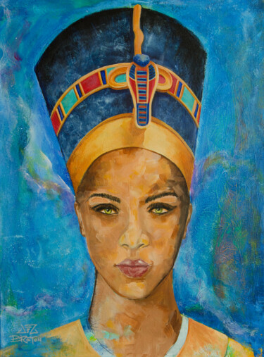 Картина под названием "Egyptian Queen’s Dr…" - Deb Breton, Подлинное произведение искусства, Акрил