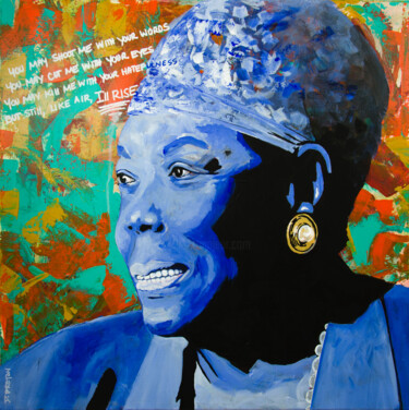Peinture intitulée "Maya Angelou -Still…" par Deb Breton, Œuvre d'art originale, Acrylique