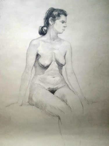 Tekening getiteld "Nude nature" door Debora Esenkova, Origineel Kunstwerk, Potlood