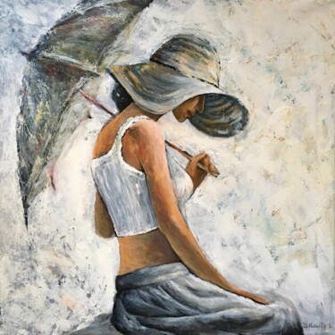 绘画 标题为“Femme l’ombrelle, p…” 由Deborah Kerner, 原创艺术品, 油