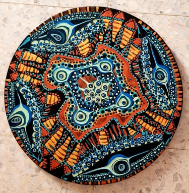 Peinture intitulée "Mandala painting is…" par Mirit Ben-Nun, Œuvre d'art originale, Acrylique