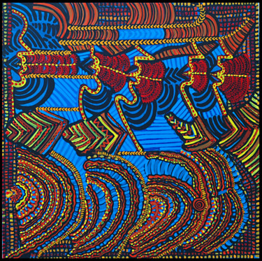 Pintura titulada "Zentangle artista m…" por Mirit Ben-Nun, Obra de arte original, Acrílico