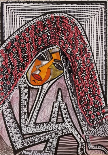 "Woman drawings by M…" başlıklı Resim Mirit Ben-Nun tarafından, Orijinal sanat, Mürekkep