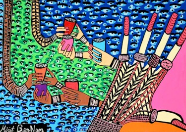 Ζωγραφική με τίτλο "Israel inspiring wo…" από Mirit Ben-Nun, Αυθεντικά έργα τέχνης, Ακρυλικό