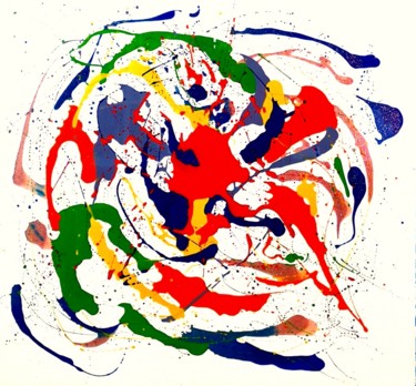 Pintura titulada "Psychédélique hurri…" por Declaubry, Obra de arte original, Pigmentos